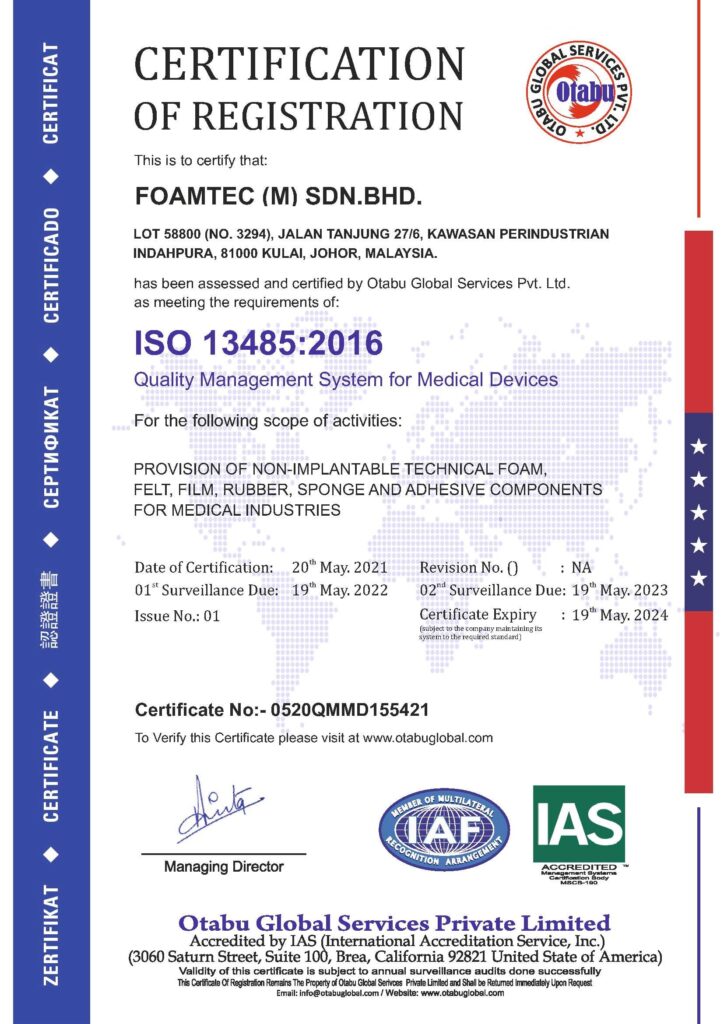 FTM ISO13485 (20 May 2021 ~19 May 2024) 0520QMMD155421